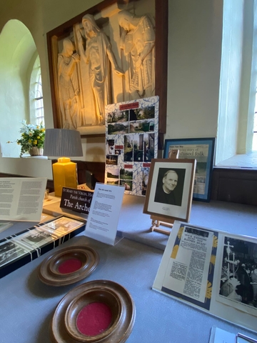 ARCHERS DISPLAY IN CHURCH - 75TH ANNIVERSARY OF THE PROGRAMME